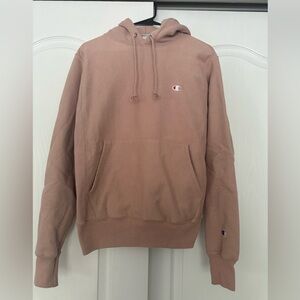 reverse weave champion hoodie pink, size small!